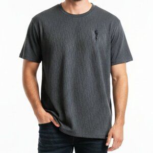 Brooklyn Cloth Shirt XL Embroidery Slub texture Charcoal Minimalist Earthcore